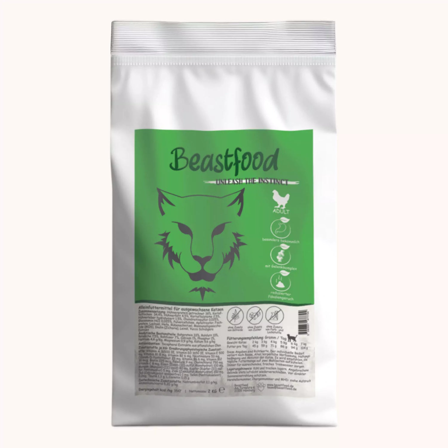 Beastfood Trockenfutter für ausgewachsene Katzen