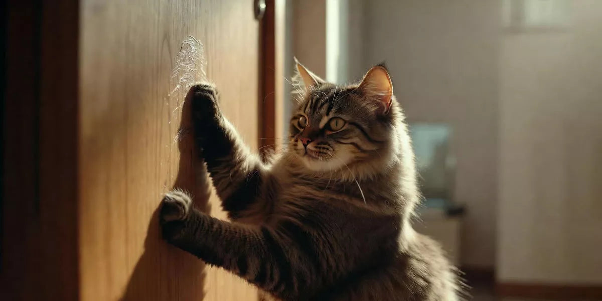 Katze kratzt an der Tür - Ein Hilferuf, der mehr als nur Training braucht