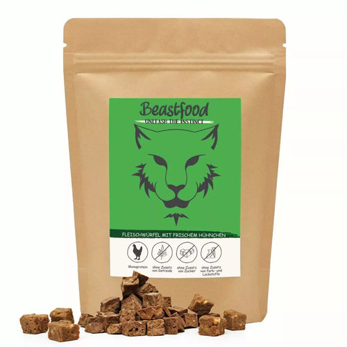 Beastfood Fleischwürfel mit frischem Hühnchen