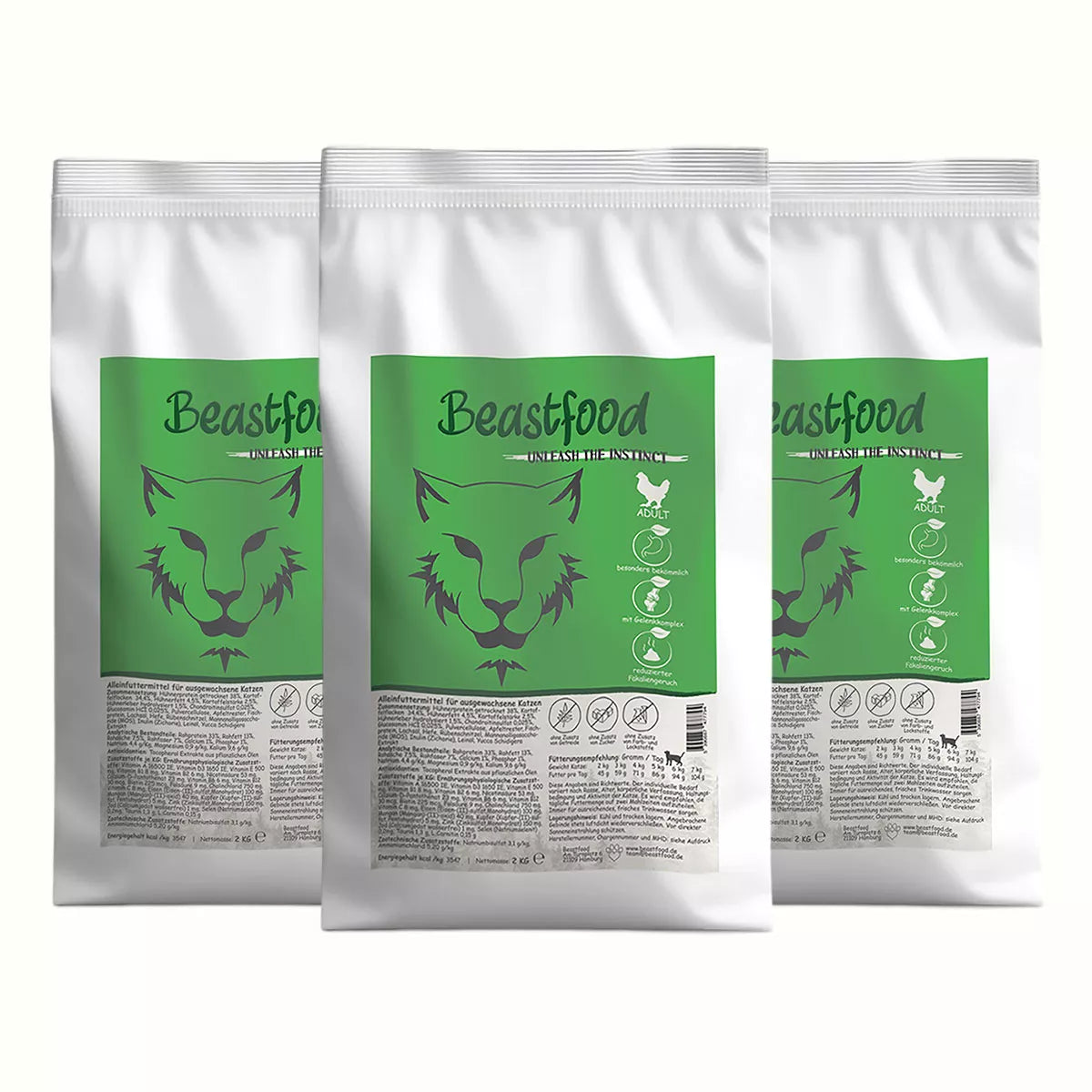 Getreidefreies Katzen-Trockenfutter mit Huhn