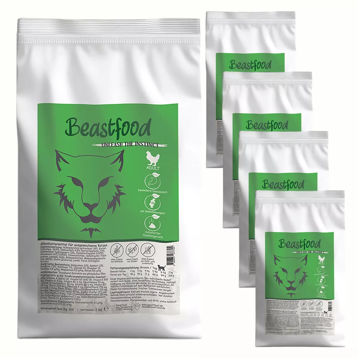Getreidefreies Katzen-Trockenfutter mit Huhn